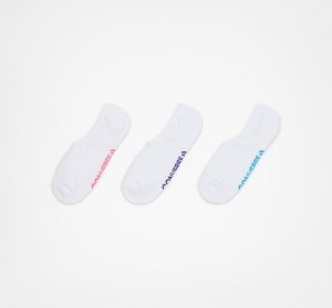 Converse 3-Pack Wordmark Cushion No-Show Socks Blanche | NO4508931