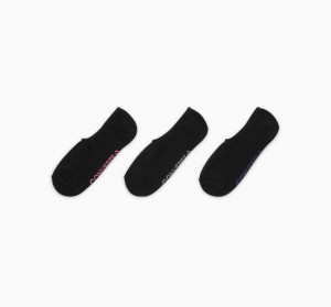 Converse 3-Pack Wordmark Cushion No-Show Socks Noir | SE9865314