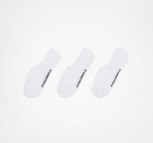 Converse 3-Pack Wordmark Ultra-Low Liner Socks Blanche | EH9873602