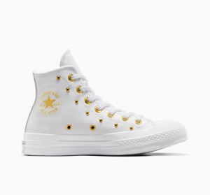 Converse Chuck 70 Star Studded Blanche Blanche Doré | EZ0825164