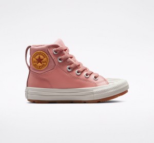 Converse Chuck Taylor All Star Berkshire Boot Cuir Rose Rose | LU9532460