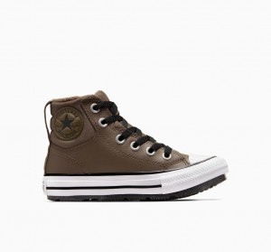 Converse Chuck Taylor All Star Berkshire Boot Cuir Noir Blanche | SI8312790