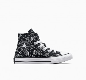 Converse Chuck Taylor All Star Easy-On Dinos Noir Blanche Blanche | NR4095321