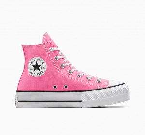 Converse Chuck Taylor All Star Lift Plateforme Rose Blanche Noir | ND0765893