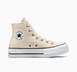 Converse Chuck Taylor All Star Lift Plateforme Blanche Noir | XV7601392