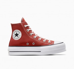 Converse Chuck Taylor All Star Lift Plateforme Rouge Blanche Noir | YN6518490