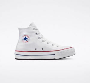 Converse Chuck Taylor All Star Lift Plateforme Blanche Bleu Marine | QB0246318