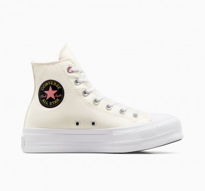 Converse Chuck Taylor All Star Lift Plateforme Alchemy Embroidery Noir Rose | OC7196025