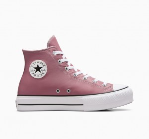 Converse Chuck Taylor All Star Lift Plateforme Excess Materials Rose Blanche Noir | TV5461298