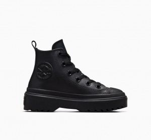 Converse Chuck Taylor All Star Lugged Lift Plateforme Cuir Noir Noir Noir | KP0247689