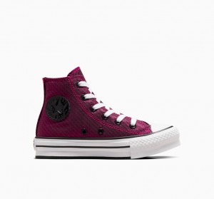 Converse Chuck Taylor All Star Plateforme Lift Sparkle Rose Blanche Noir | KF0923168