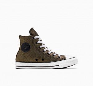 Converse Chuck Taylor All Star Sparkle Noir Doré Blanche | UJ6189352