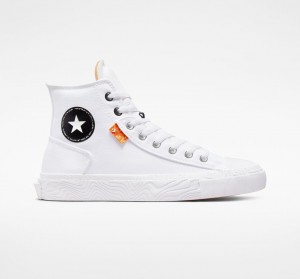 Converse Chuck Taylor Alt Star Tela Blanche Noir Blanche | ZF8972514