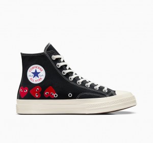 Converse Converse x Comme des Garçons PLAY Chuck 70 Multi Heart Noir Rouge | RJ5039726