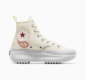 Converse Run Star Hike Plateforme Crafted Rouge Blanche | TM1205784