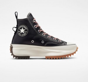 Converse Run Star Hike Plateforme Cuir Noir | RF5716842