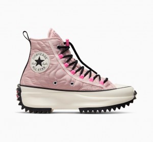 Converse Run Star Hike Plateforme Matelassé Rose Noir | FJ5290761