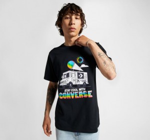 Converse Snow Cone Graphique Loose-Fit T-Shirt Noir | RH5361790