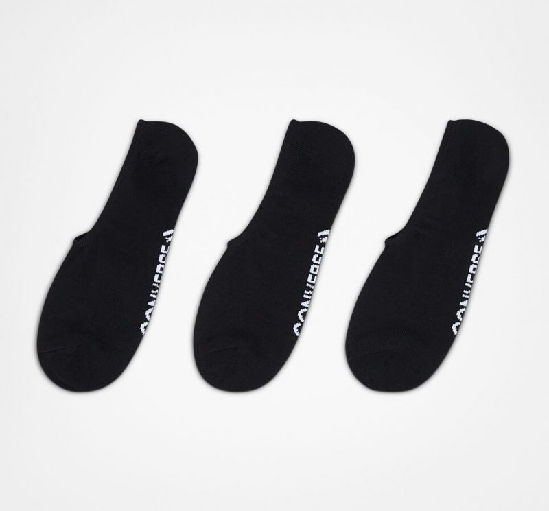 Converse 3-Pack Wordmark Ultra-Low Liner Socks Noir | BD9534728