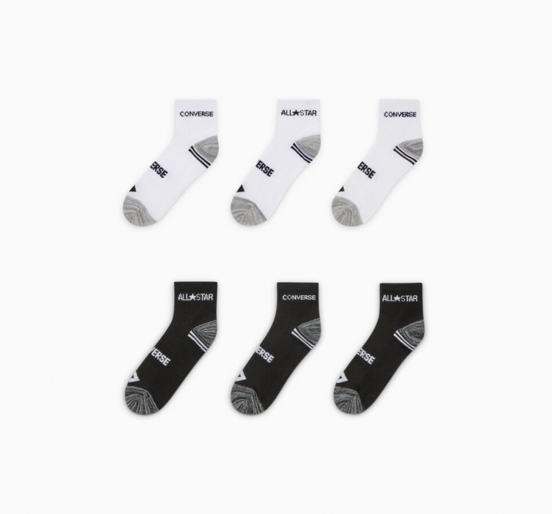 Converse All Star 6-Pack Ankle Socks Blanche Noir | BE1736285