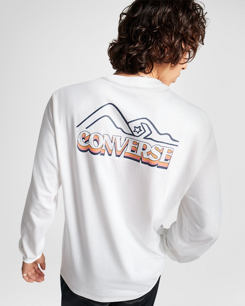 Converse All Star D'hiver Chill Long-Sleeve T-Shirt Blanche | JA0258936