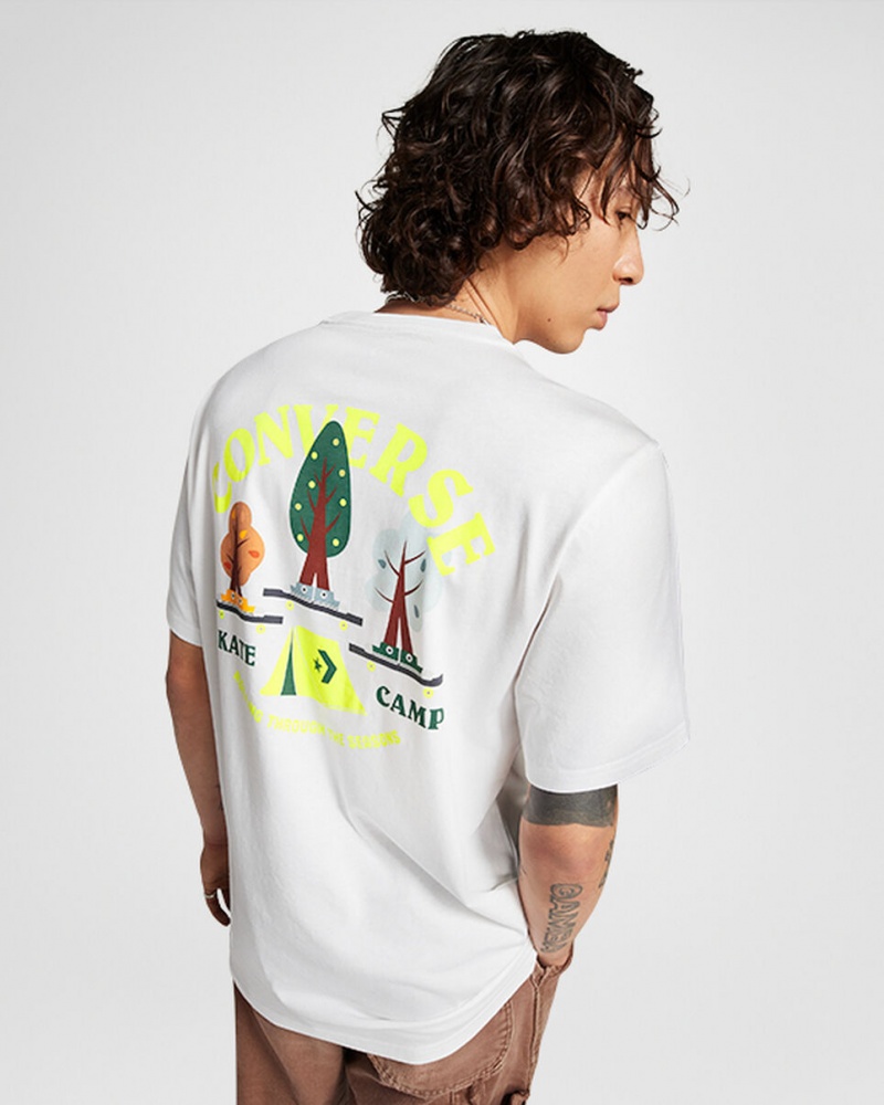 Converse All Star Tree T-shirt Blanche | VJ0896425