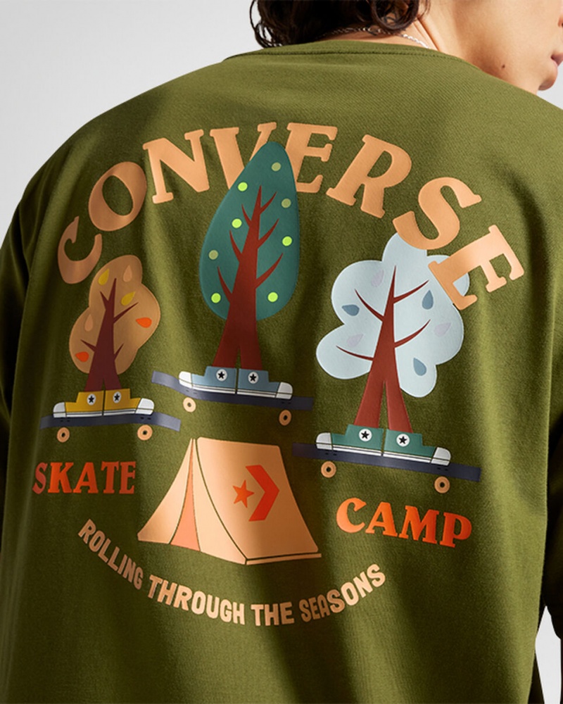 Converse All Star Tree T-shirt Vert | QH6179250