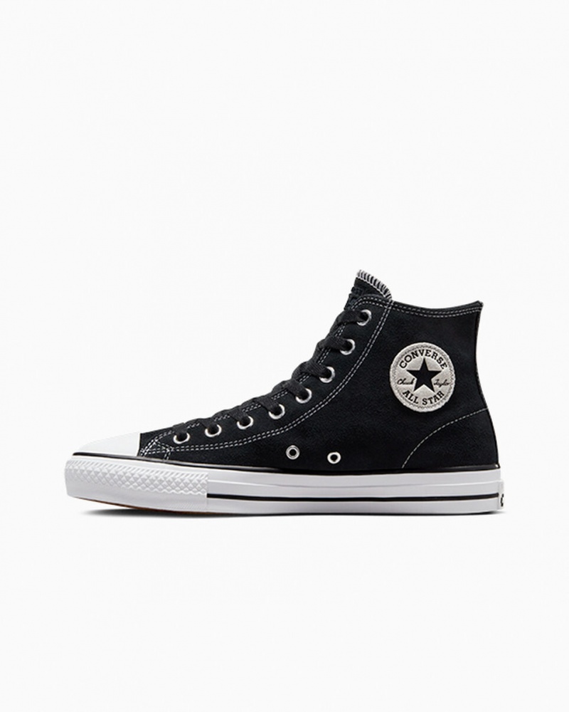 Converse CONS Chuck Taylor All Star Pro Daim Noir Noir Blanche | KL1236085