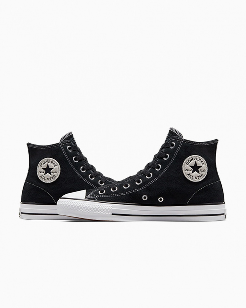 Converse CONS Chuck Taylor All Star Pro Daim Noir Noir Blanche | KL1236085