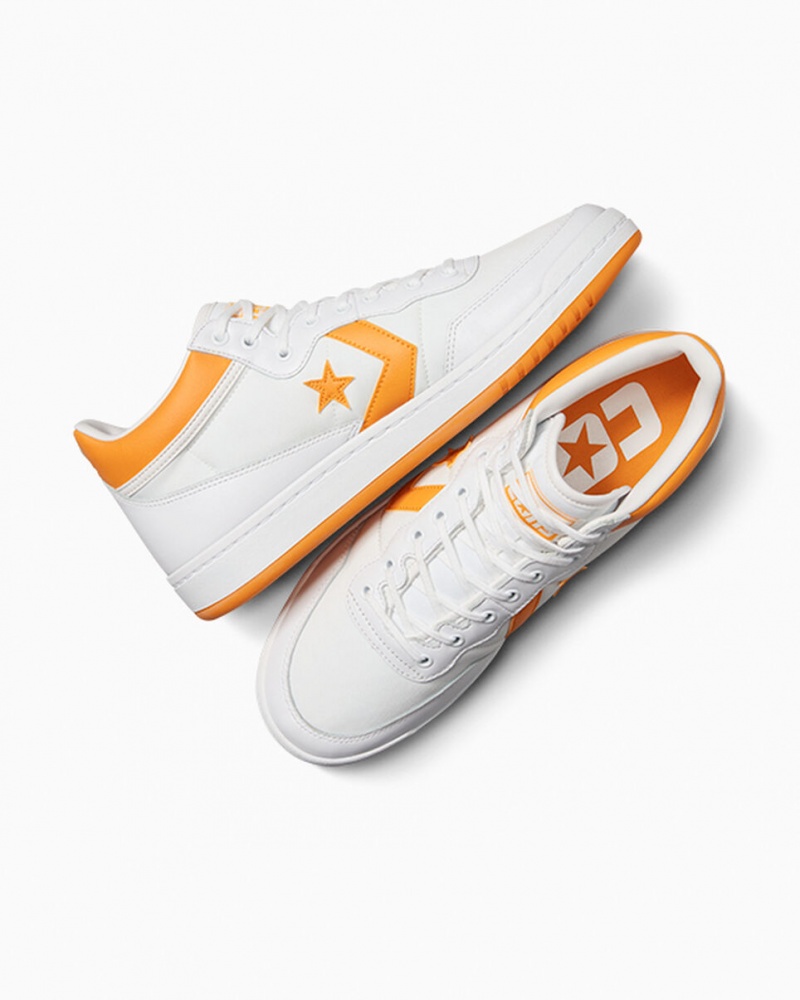 Converse CONS Fastbreak Pro Cuir Blanche Jaune Clair Blanche | BW8375019