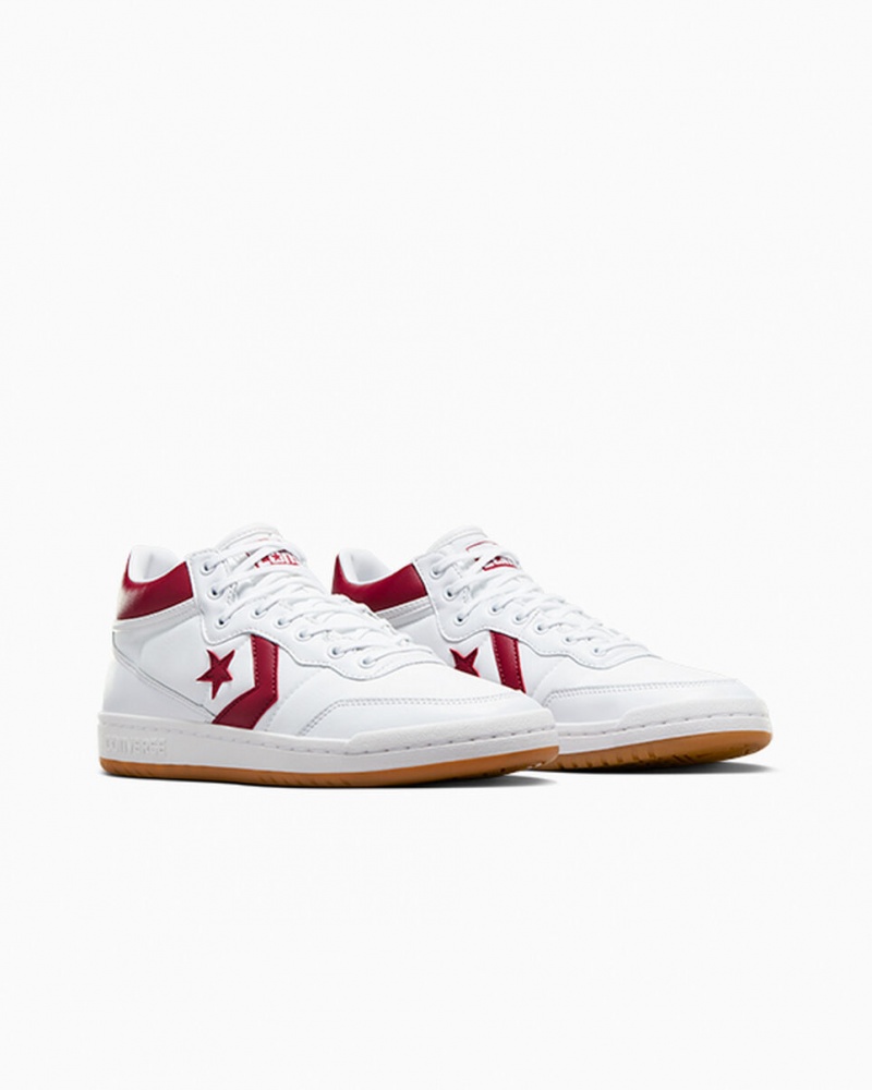 Converse CONS Fastbreak Pro Cuir Blanche Rouge Blanche | HD6453971