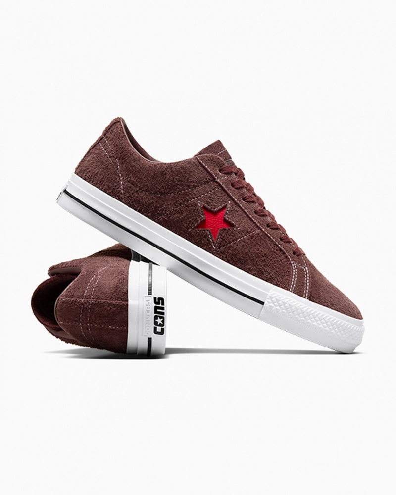 Converse CONS One Star Pro Marron Blanche Rouge | CZ5970342