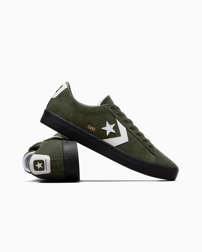 Converse CONS PL Vulc Pro Daim Vert Blanche Noir | QE9042376