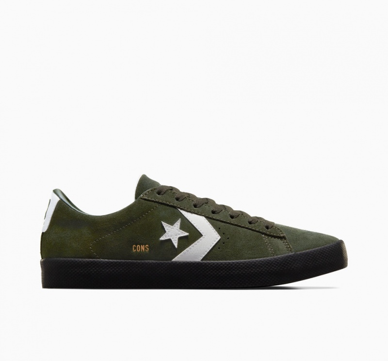 Converse CONS PL Vulc Pro Daim Vert Blanche Noir | KW9651408