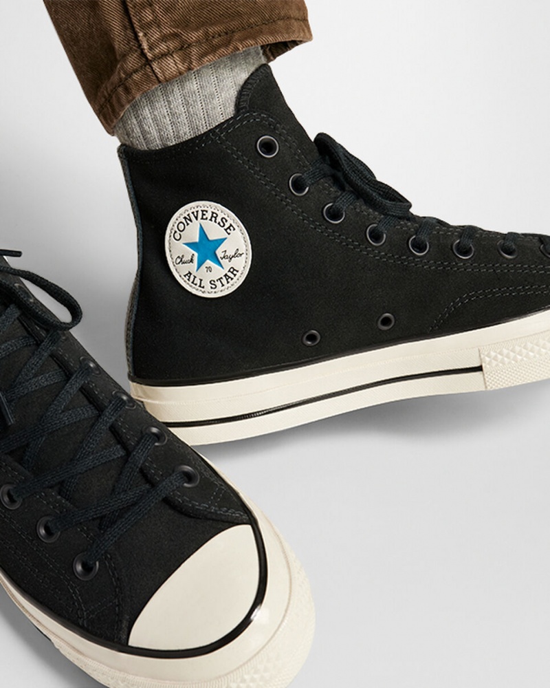 Converse Chuck 70 Daim Noir Bleu | VT4052938