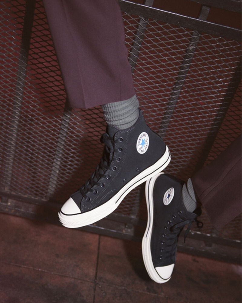 Converse Chuck 70 Daim Noir Bleu | VT4052938