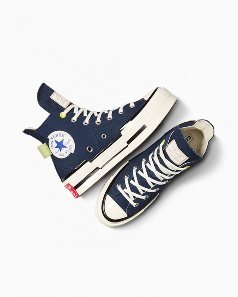 Converse Chuck 70 Plus Heel Loop Bleu Marine Noir | LJ4706931