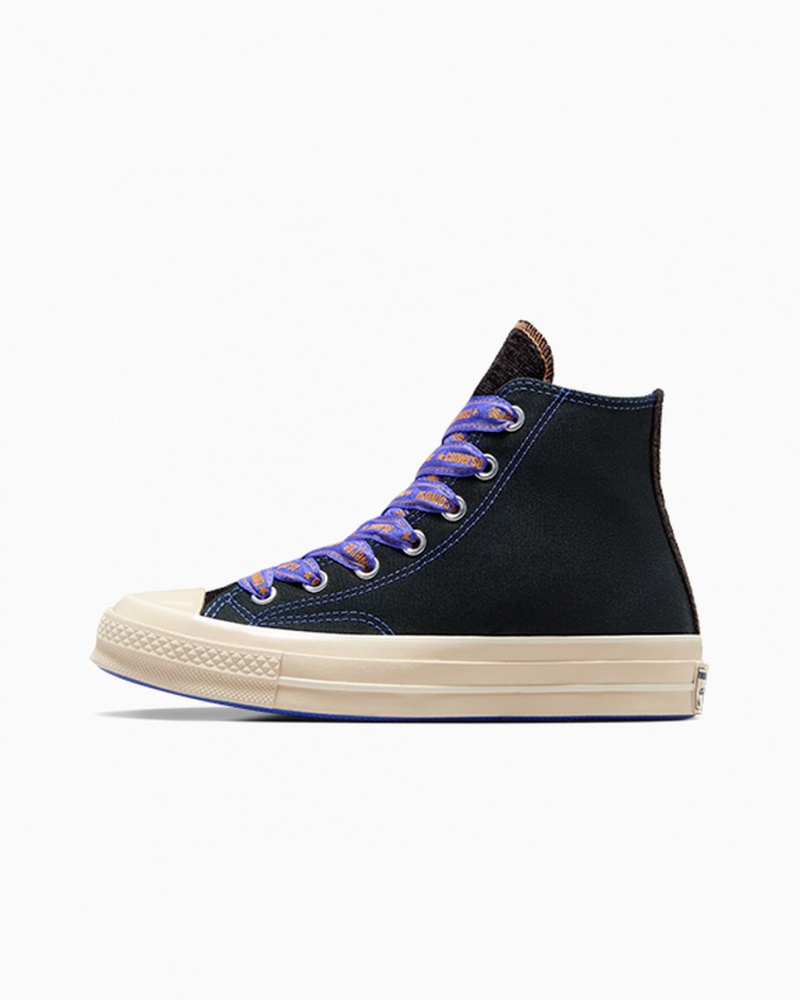 Converse Chuck 70 Ribbon Laces Noir Bleu | VR6018934