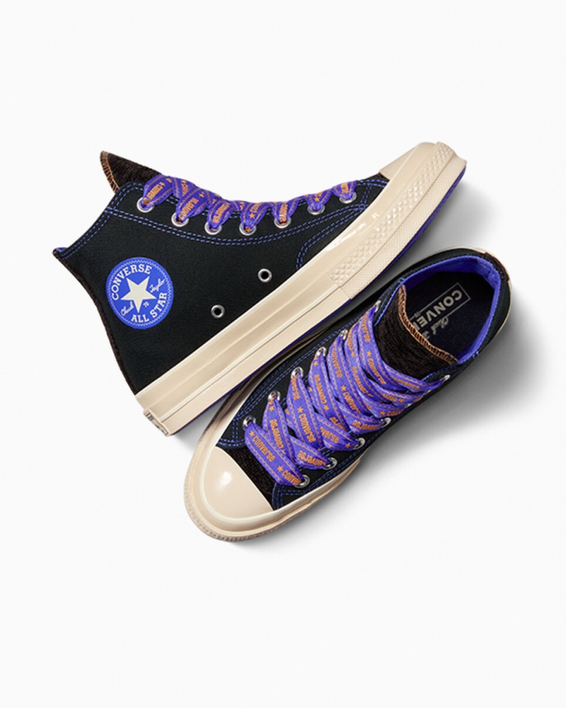 Converse Chuck 70 Ribbon Laces Noir Bleu | VR6018934