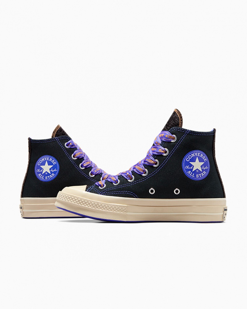 Converse Chuck 70 Ribbon Laces Noir Bleu | VR6018934