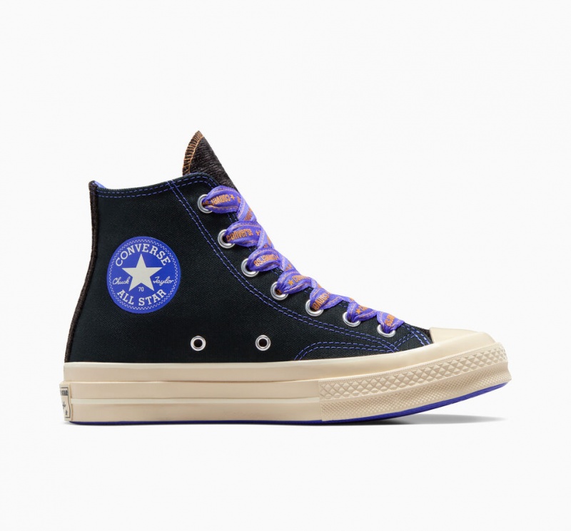 Converse Chuck 70 Ribbon Laces Noir Bleu | VR6018934