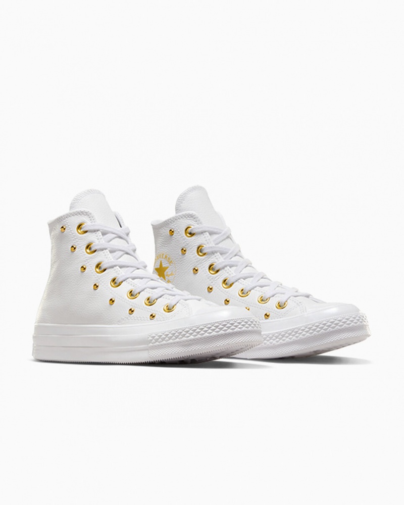 Converse Chuck 70 Star Studded Blanche Blanche Doré | EZ0825164