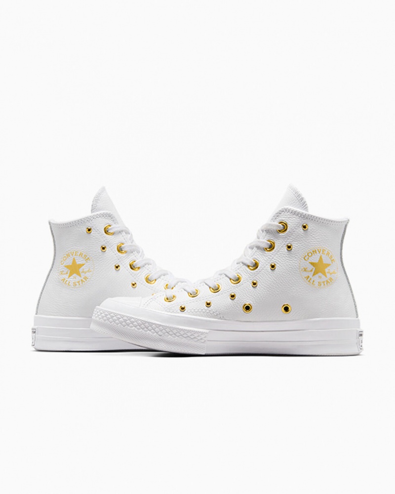 Converse Chuck 70 Star Studded Blanche Blanche Doré | EZ0825164