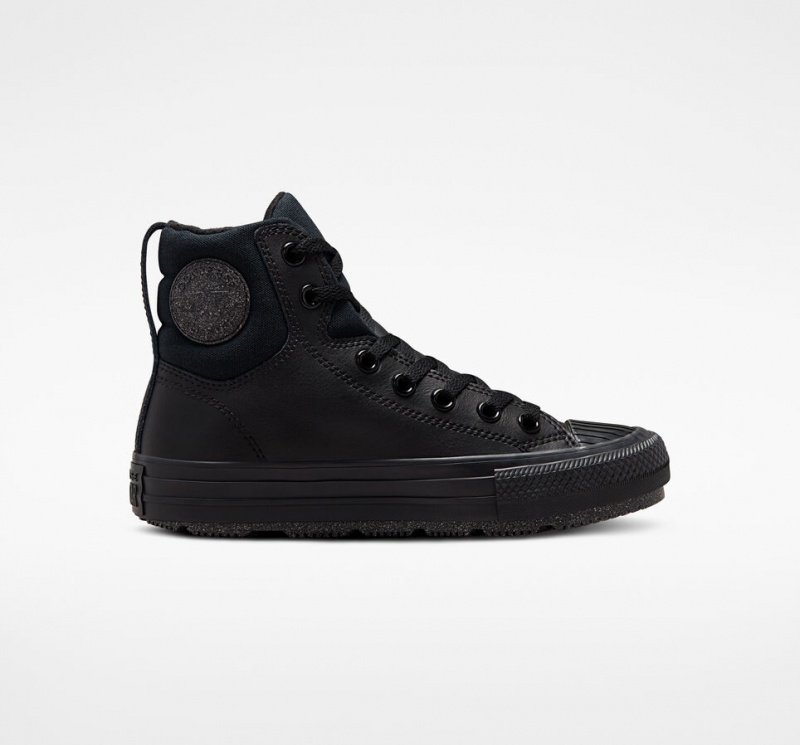 Converse Chuck Taylor All Star Berkshire Boot Cuir Noir Noir Grise | TM8425301