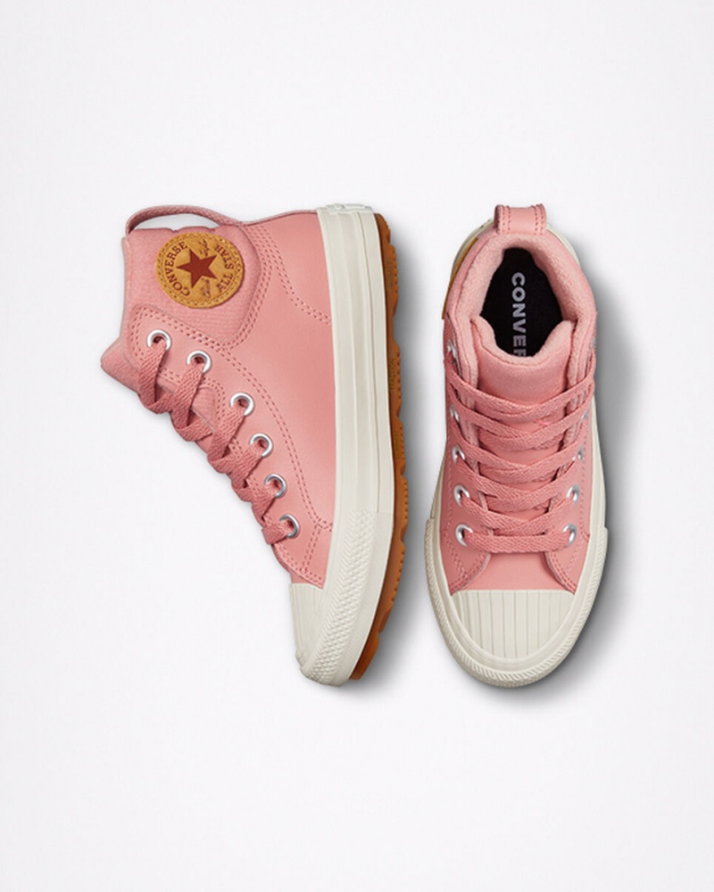 Converse Chuck Taylor All Star Berkshire Boot Cuir Rose Rose | LU9532460