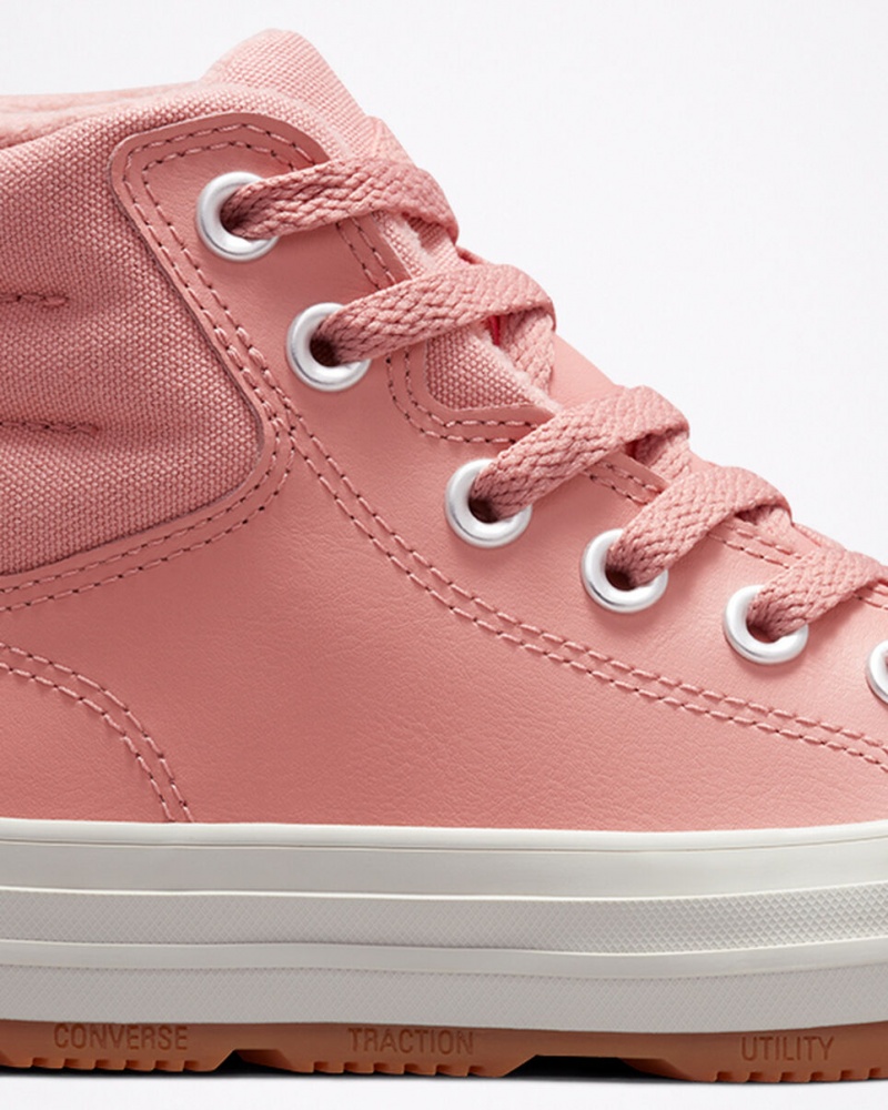 Converse Chuck Taylor All Star Berkshire Boot Cuir Rose Rose | LU9532460