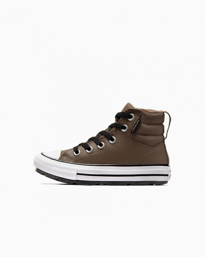 Converse Chuck Taylor All Star Berkshire Boot Cuir Noir Blanche | SI8312790