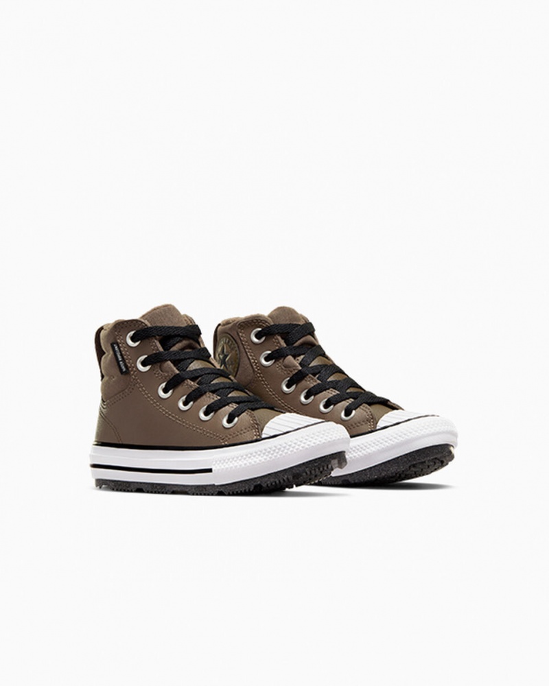 Converse Chuck Taylor All Star Berkshire Boot Cuir Noir Blanche | SI8312790