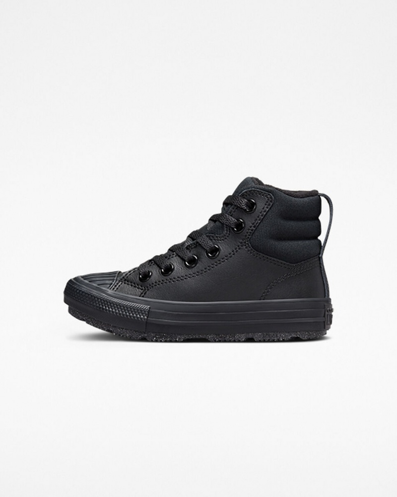 Converse Chuck Taylor All Star Berkshire Boot Cuir Noir Noir Grise | ZQ6239715