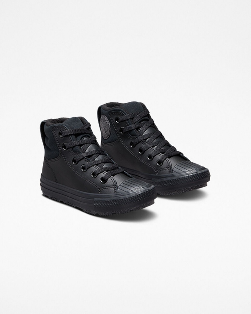 Converse Chuck Taylor All Star Berkshire Boot Cuir Noir Noir Grise | ZQ6239715